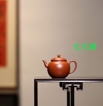 吴哲夫紫砂壶作品【宫灯】朱泥100cc