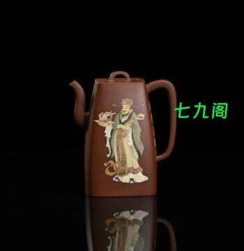 何卫枫紫砂壶图片【云鼎四方壶】李金强饰原矿底槽清580ml