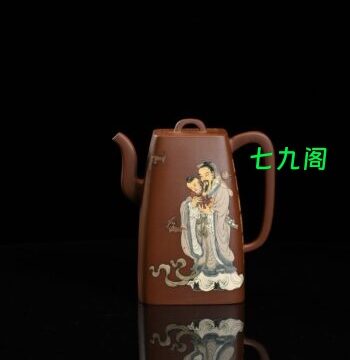 何卫枫老师新品紫砂壶【云鼎四方茶壶】李金强饰原矿底槽清580ml