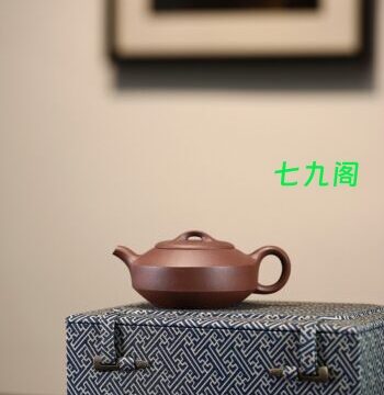 杨玲紫砂壶照片 扁石 紫泥170cc