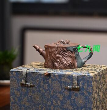 戴骏阳紫砂壶茶壶作品【融林三友】​原矿紫泥​350ml